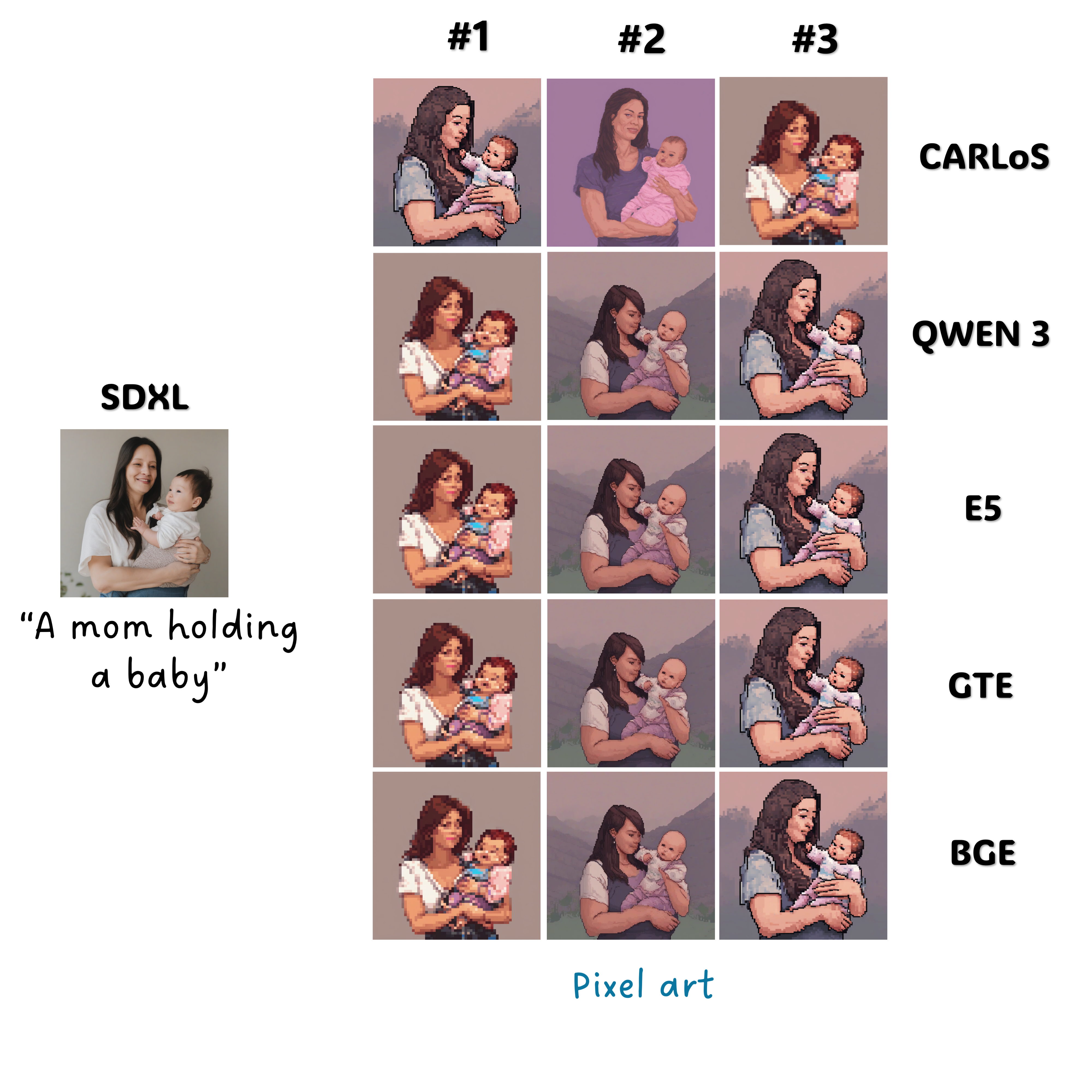 Qualitative Comparison Pixel Art
